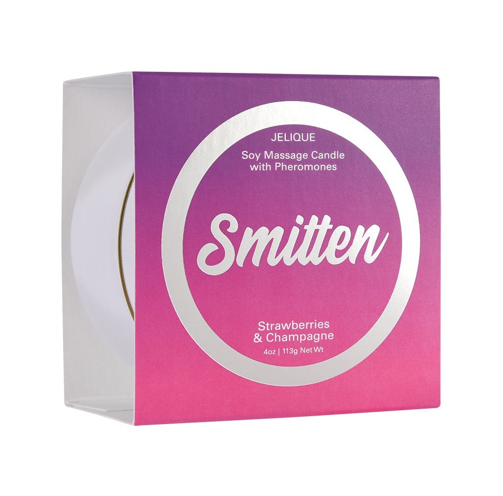 Jelique Massage Candle Smitten Strawberry & Champagne 4oz